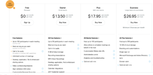 Webex pricing and features